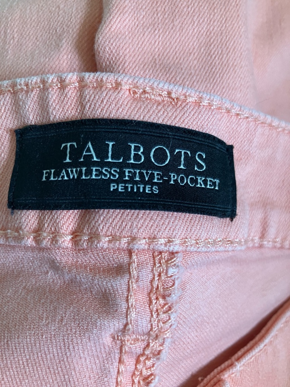 Talbots High-Rise Five-Pocket Jeans - Peach Pink